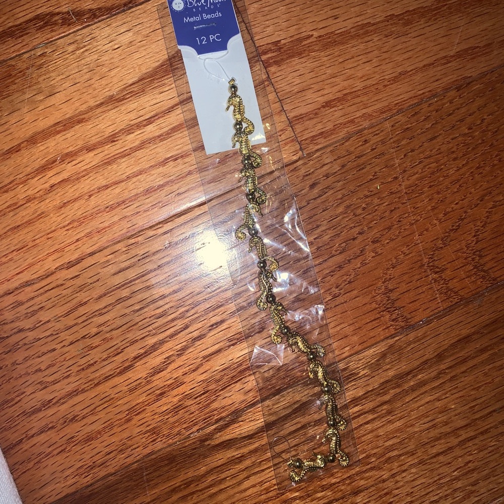 Seahorse Metal Beads